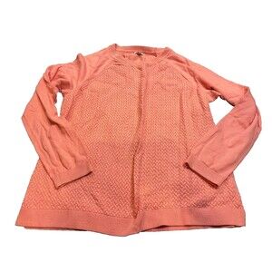 Sonoma Sweater Womens Large L Pink Pull Over Long Sleeve
